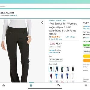 Cherokee Iflex Scrub Bottoms